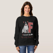 Franse Bulldog Letter F Trui (Voorkant volledig)