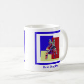 Franse Bulldog Leuke Silhouette TRBY Vaderdag Koffiemok (Voorkant rechts)