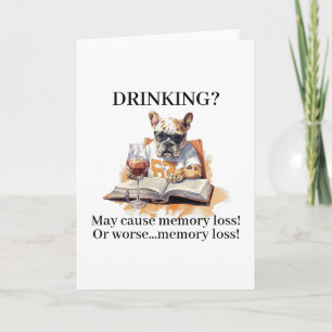 Franse Bulldog Lezen Alcoholgebruik Kan Geheugenve Kaart