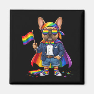 Franse Bulldog Lgbt Regenboog Lesbienne Homo Pride Magneet