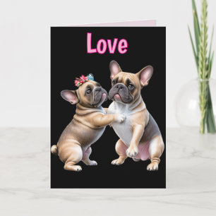 Franse Bulldog Liefde  Franse Bulldog Feestdagen Kaart