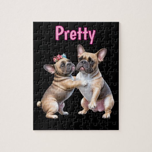 Franse Bulldog Liefde Franse Bulldog Legpuzzel (Verticaal)