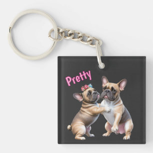 Franse Bulldog Liefde  Franse Bulldog Sleutelhanger