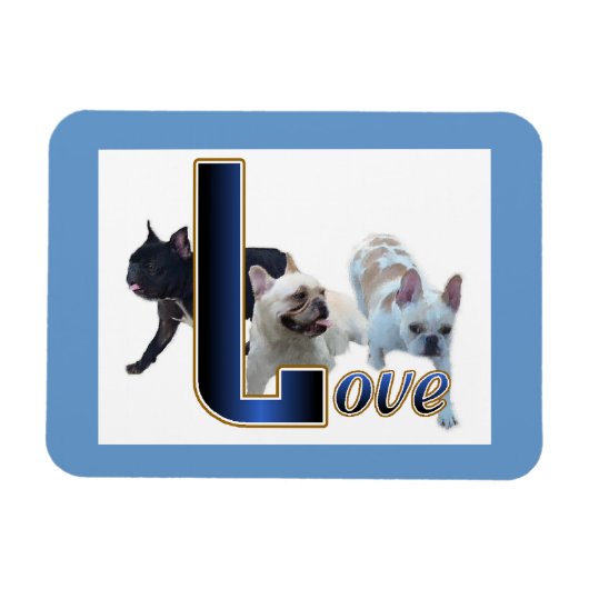 Franse Bulldog Liefde Magneet (Horizontaal)