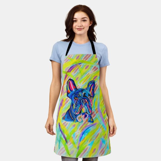 Franse Bulldog Liefde Schort (Gedragen)