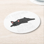 Franse Bulldog Liefhebber Stenen Onderzetter| Lief Ronde Kartonnen Onderzetter (Gebogen)