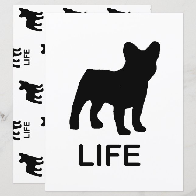 Franse Bulldog Life Scrapbook Dual Side (Voorkant / Achterkant)
