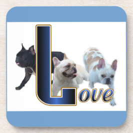 Franse Bulldog Love Bier Onderzetter