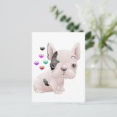 Franse Bulldog Love Briefkaart (Staand voorkant)