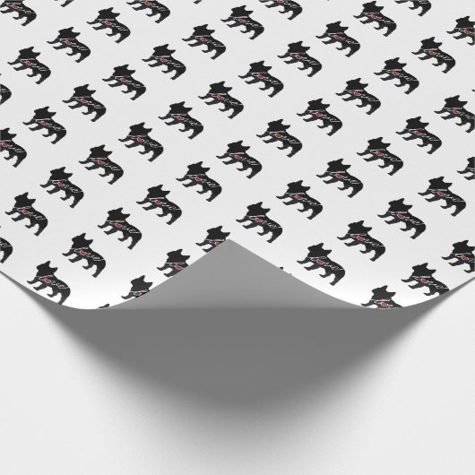 Franse Bulldog Love Cadeaupapier (Hoek)