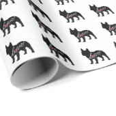 Franse Bulldog Love Cadeaupapier (Rol Hoek)