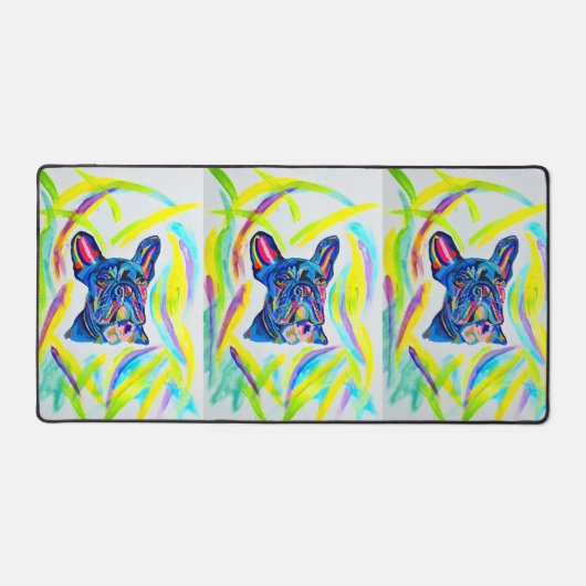 Franse Bulldog Love Desk Mat (Voorkant)