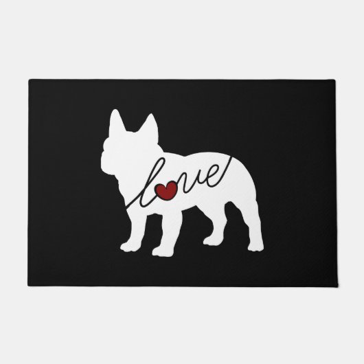 Franse Bulldog Love Deurmat (Voorkant)