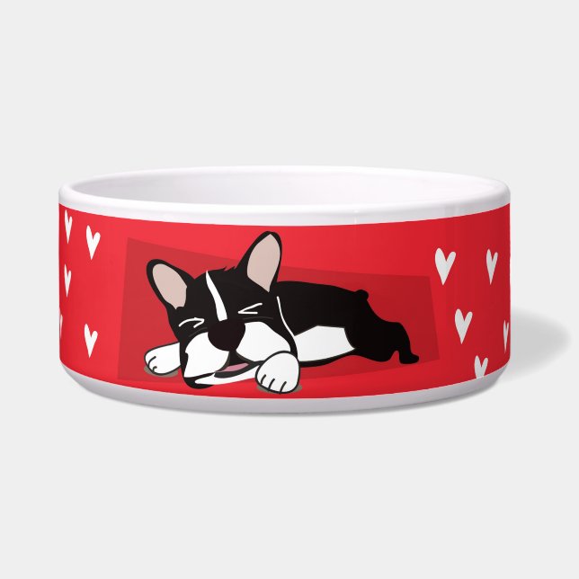 Franse Bulldog Love - Dog Bowl Voerbakje (Voorkant)