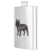 Franse Bulldog Love Heupfles (Links)