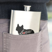 Franse Bulldog Love Heupfles (Voorbeeld)
