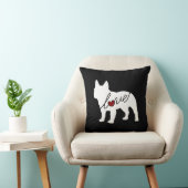 Franse Bulldog Love Kussen (Stoel)