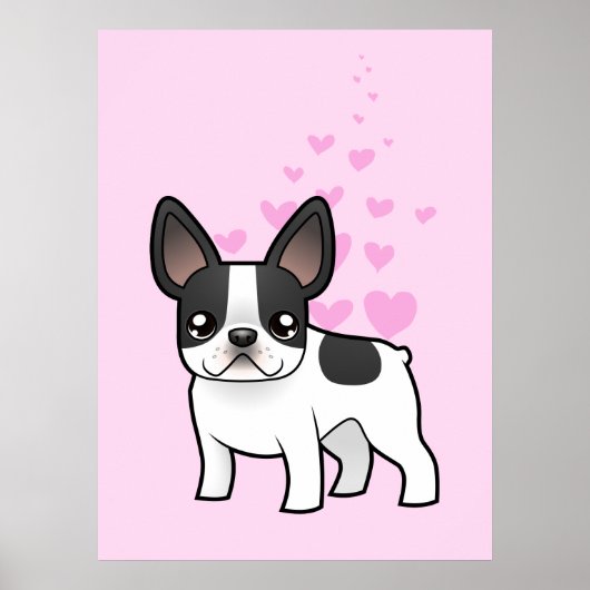 Franse Bulldog Love Poster (Voorkant)