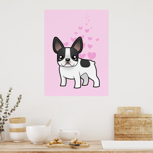 Franse Bulldog Love Poster (Keuken)