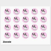 Franse Bulldog Love Ronde Sticker (Vel)
