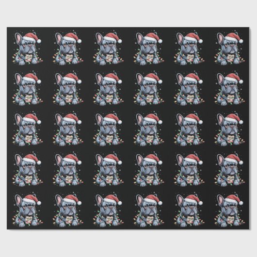Franse Bulldog Lover Frenchie Christmas Pet Xmas Cadeaupapier (Vlak)