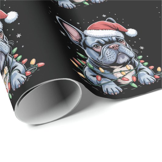 Franse Bulldog Lover Frenchie Christmas Pet Xmas Cadeaupapier (Rol Hoek)