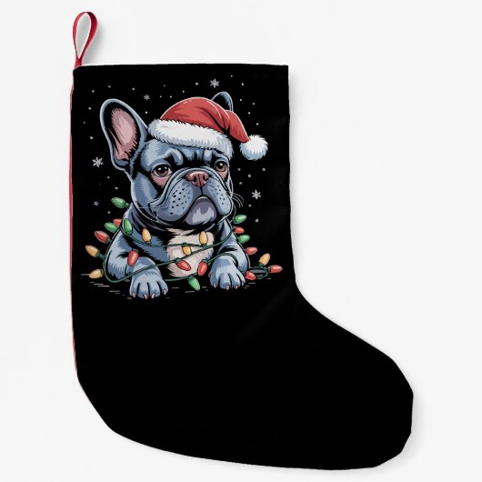 Franse Bulldog Lover Frenchie Christmas Pet Xmas Kleine Kerstsok (Voorkant)