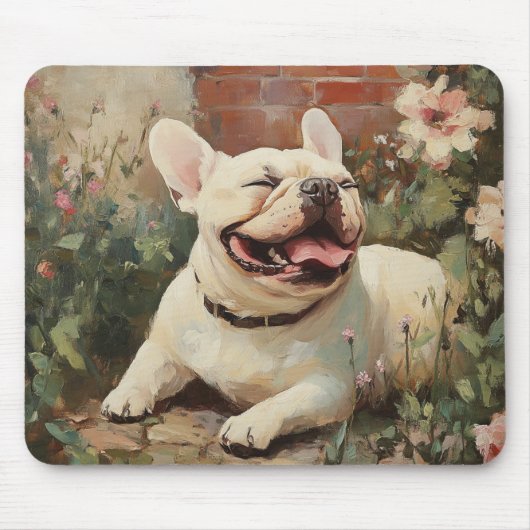 Franse Bulldog Lover Garden Muismat (Voorkant)