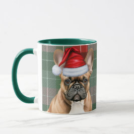 Franse Bulldog Lover Vakantie Geplaagd Kerstmis Mok