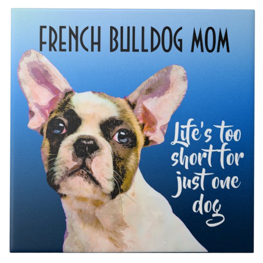 Franse Bulldog Ma Ceramic Tile Tegeltje (Voorkant)