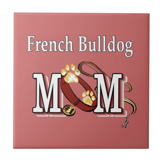 Franse Bulldog Mam Gifts Tegeltje (Voorkant)