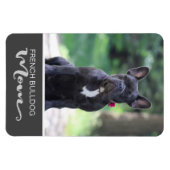 Franse bulldog mam invoegen van uw hond foto magneet (Horizontaal)