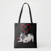 Franse Bulldog mama Frenchie Love Dog Heart Tote Bag (Voorkant)