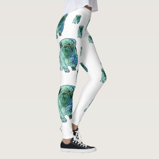 Franse Bulldog Mandala Art Aangepaste Leggings (Rechts)