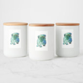 Franse Bulldog Mandala Art aangepaste voedselconta Voedselcontainer Etiket (Flessen)