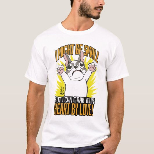 Franse Bulldog Mannen Wit T-shirt (Voorkant)