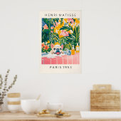Franse Bulldog Matisse Kunstprint Grappige Badkame Poster (Keuken)