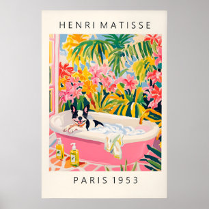 Franse Bulldog Matisse Print Grappige Badkamer