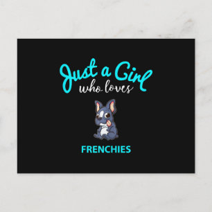 Franse Bulldog Meisjes Kinderen Franse Bulldog Cad Feestdagenkaart