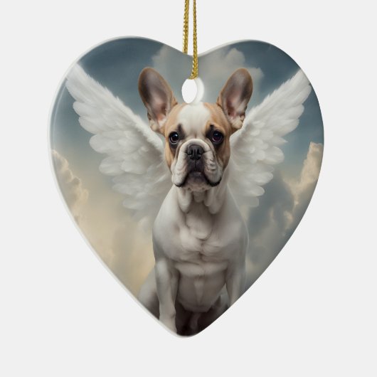 Franse Bulldog Memorial Keramisch Ornament (Rechts)