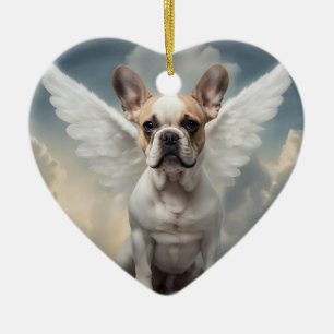 Franse Bulldog Memorial Keramisch Ornament