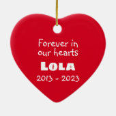 Franse Bulldog Memorial Keramisch Ornament (Achterkant)