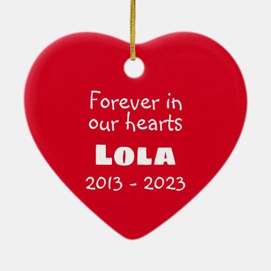 Franse Bulldog Memorial Keramisch Ornament (Achterkant)