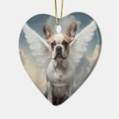Franse Bulldog Memorial Keramisch Ornament (Links)