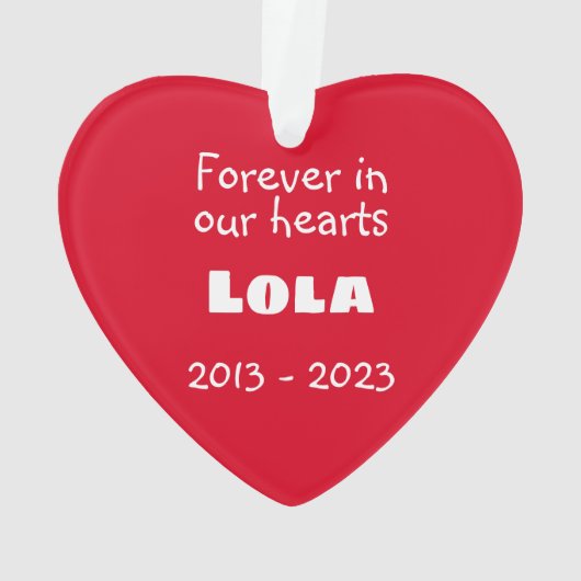 Franse Bulldog Memorial Ornament (achterkant)