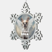 Franse Bulldog Memorial Tin Sneeuwvlok Ornament (Rechts)