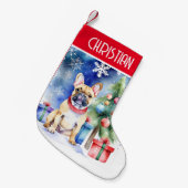 Franse Bulldog mensen kerstcadeaus Kleine Kerstsok (Voorkant (Hangend))