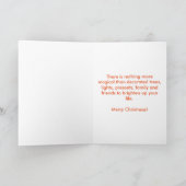 Franse Bulldog Merry Christmas Stars Kaart (Binnen)