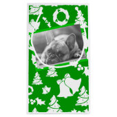 Franse Bulldog Merry kerstboom Wreatbells Klein Cadeauzakje (Achterkant)