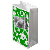 Franse Bulldog Merry kerstboom Wreatbells Klein Cadeauzakje (Voorkant Gekanteld)